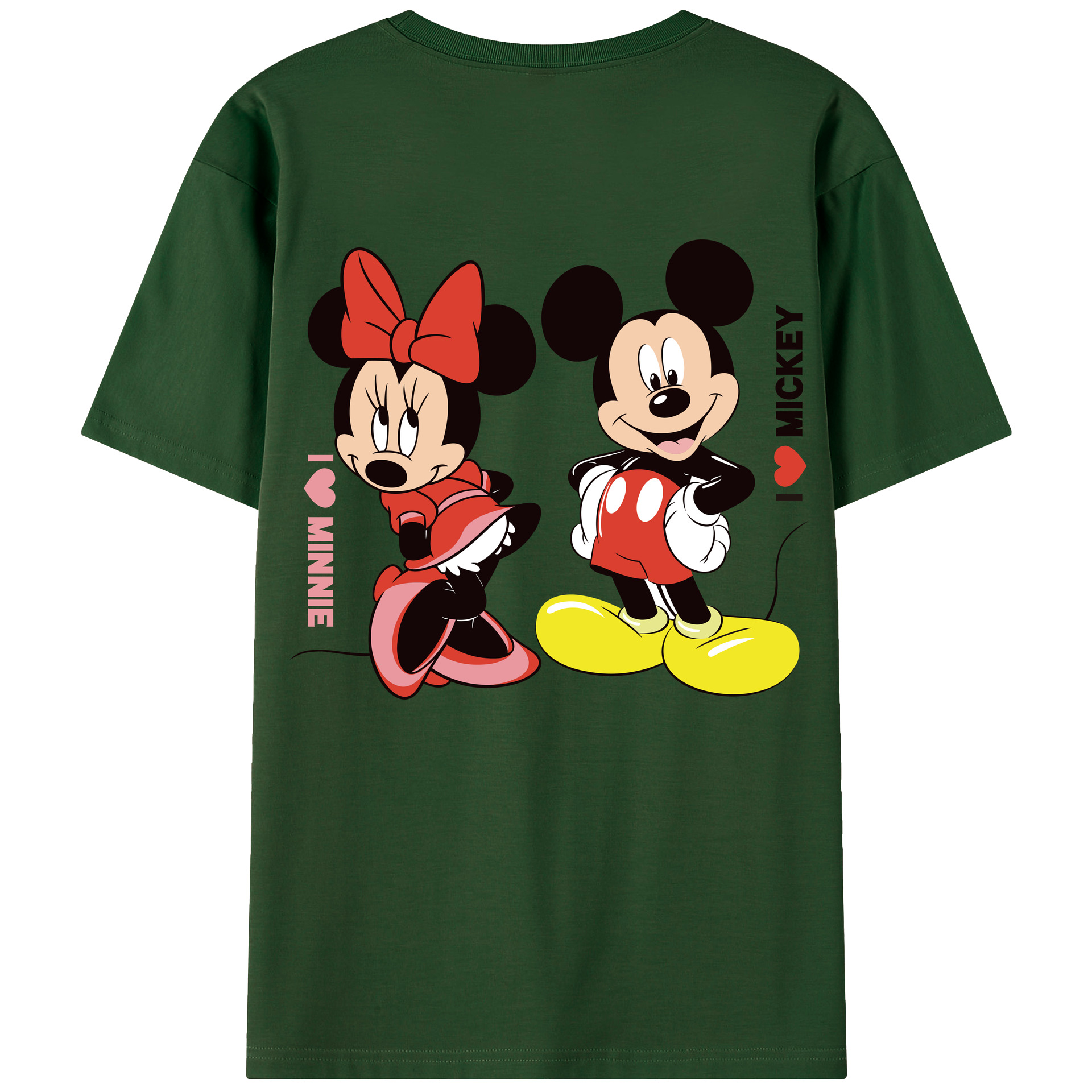 （画像用） ミッキーマウス Mickey Mouse 綿100％半袖Tシャツ（背面プリント）
